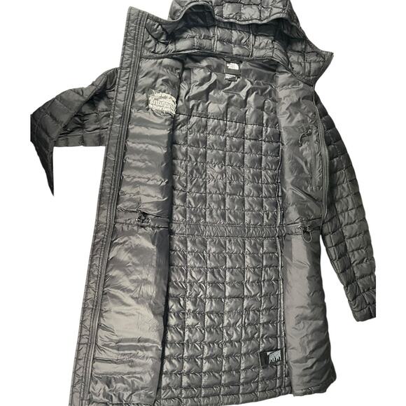The North Face Women ThermoBall™ Eco Hooded Long Jacket Size Small Black Quilted - Picture 11 of 13